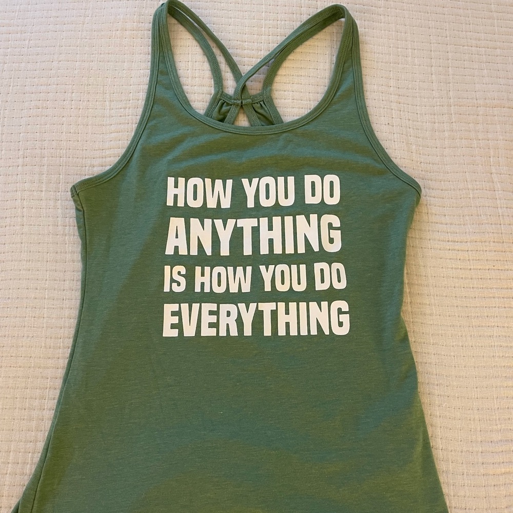 CVG open-back tank, size small, green